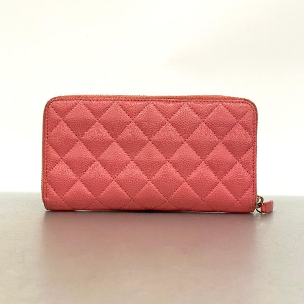 1240001037270 10 Chanel Long Wallet Matelasse Caviar Skin Pink