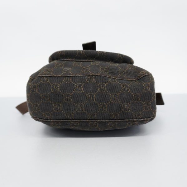 1240001037290 3 Gucci GG Canvas Leather Shoulder Bag Brown