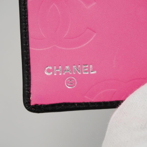 1240001037302 4 1 Chanel Long Wallet Cambon Lambskin Black Pink