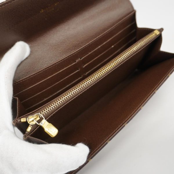 1240001037309 3 Louis Vuitton Long Wallet Portefeuille Sara Ebene