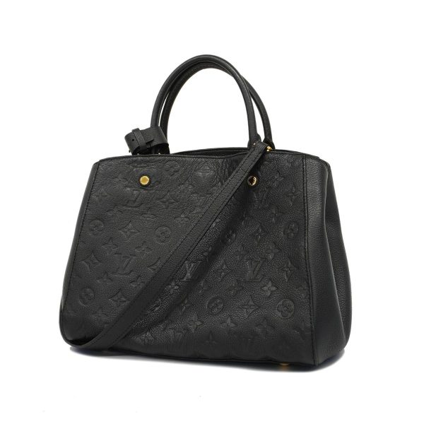 1240001037345 1 Louis Vuitton 2way Bag Empreinte Montaigne MM Noir