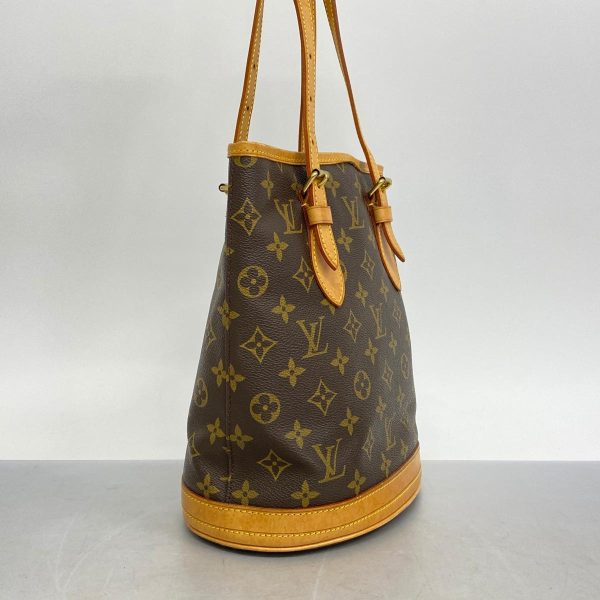 1240001037350 2 Louis Vuitton Tote Bag Monogram Bucket PM Brown