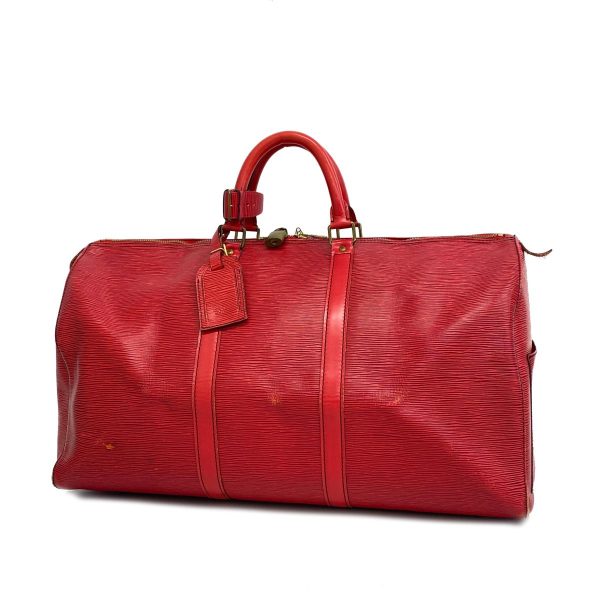 1240001037376 1 Louis Vuitton Boston Bag Keepall 50 Castilian Red