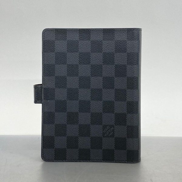 1240001037401 7 Louis Vuitton Notebook Cover Agenda Mm Black Gray