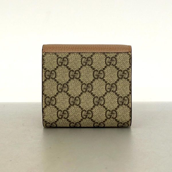 1240001037412 10 Gucci Wallet GG Supreme Leather Pink Brown