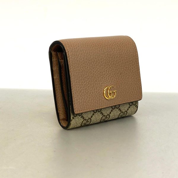 1240001037412 2 Gucci Wallet GG Supreme Leather Pink Brown