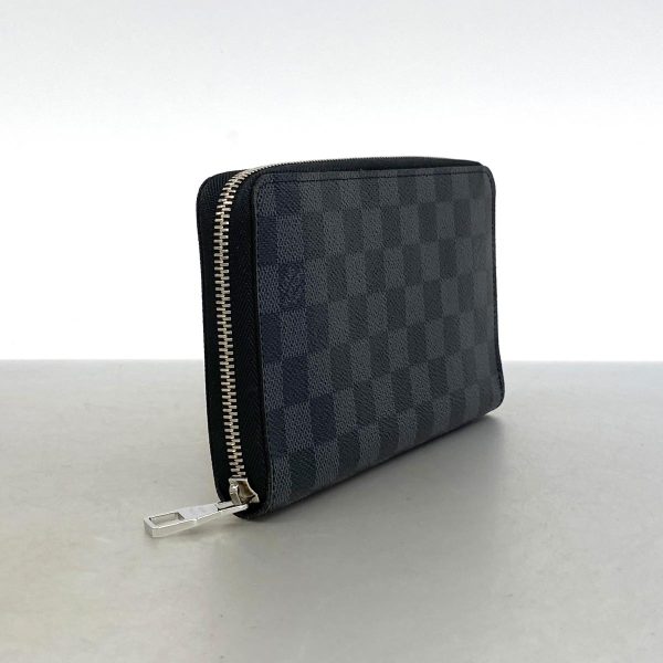 1240001037414 2 Louis Vuitton Long Wallet Zippy NM Black Gray