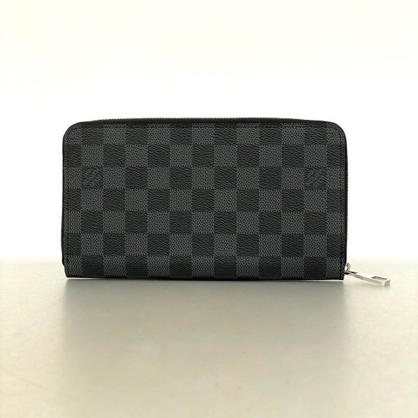 1240001037414 9 Louis Vuitton Long Wallet Zippy NM Black Gray