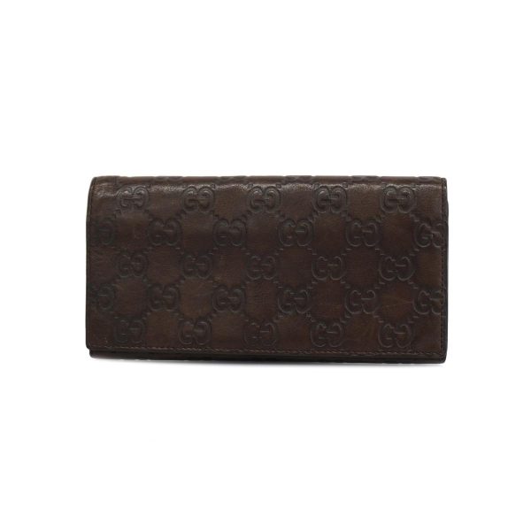 1240001037430 1 Gucci Long Wallet Guccisima Leather Brown