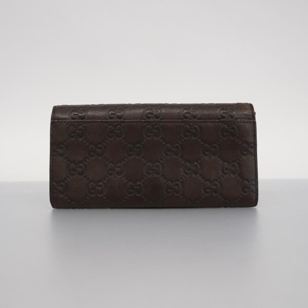 1240001037430 9 Gucci Long Wallet Guccisima Leather Brown