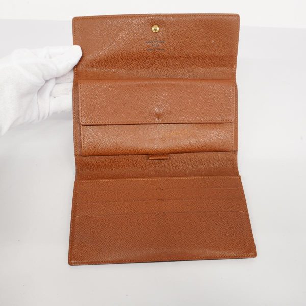 1240001037456 3 Louis Vuitton Long Wallet Portefeuil Brown