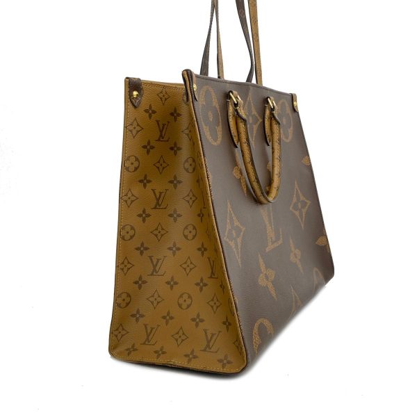 1240001037459 2 1 Louis Vuitton 2way Bag Reverse On The Go GM Brown