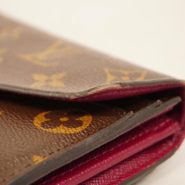 1240001037479 11 Louis Vuitton Long Wallet Sara Brown Fuchsia