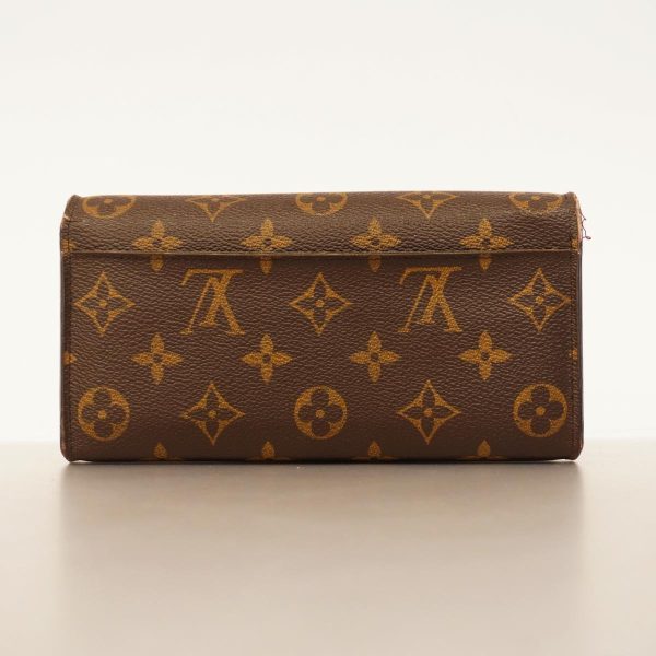 1240001037479 16 Louis Vuitton Long Wallet Sara Brown Fuchsia