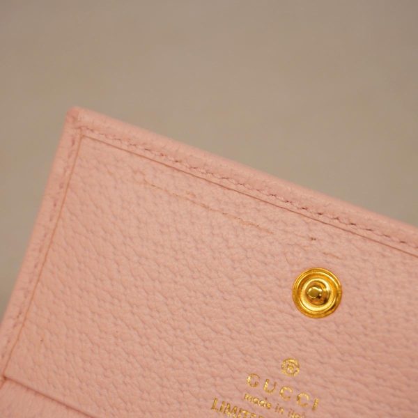 1240001037565 7 Gucci GG Marmont Flora Canvas Wallet Leather Pink