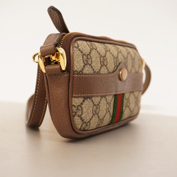 1240001037566 2 Gucci GG Supreme Ophidia Shoulder Bag Brown