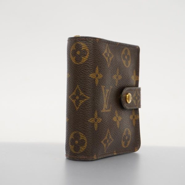 1240001037592 2 Louis Vuitton Wallet Monogram Compact Zip Brown