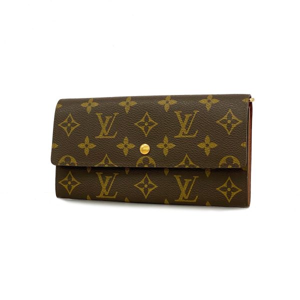 1240001037623 1 Louis Vuitton Long Wallet Porte Mone Credit Brown