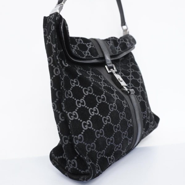 1240001037631 2 Gucci Jackie Shoulder Bag Black Silver Hardware