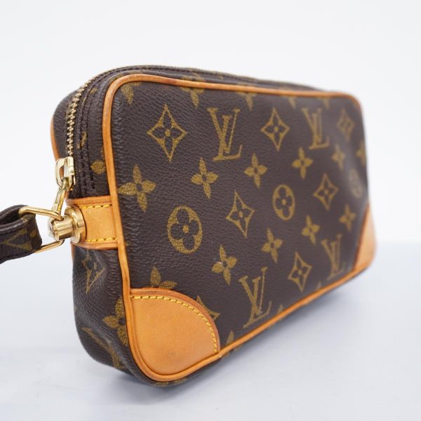 1240001037634 2 Louis Vuitton Clutch Bag Marly Dragonne PM Brown