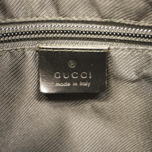 1240001037637 5 Gucci GG Canvas Leather Shoulder Bag Gray Black