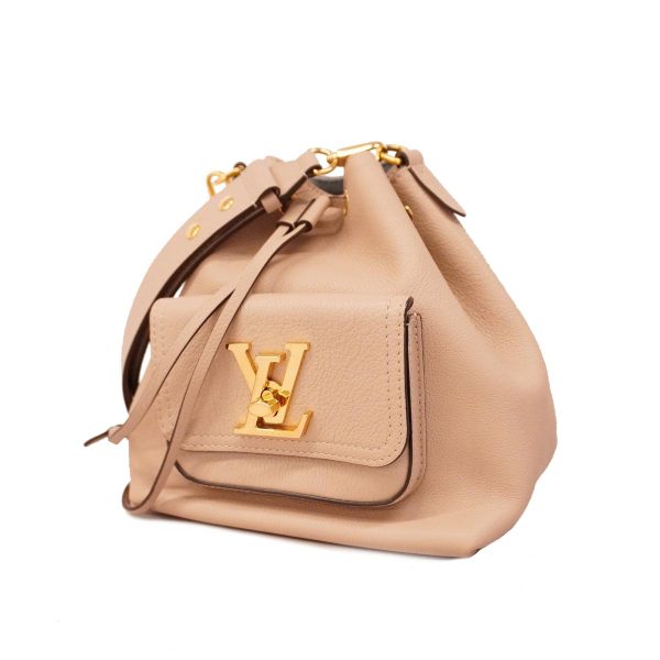 1240001037659 1 Louis Vuitton Shoulder Lock Me Bucket NV Greige