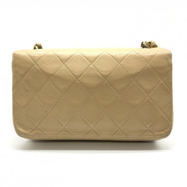 1240001037671 3 Chanel Lambskin Chain Shoulder Bag Beige