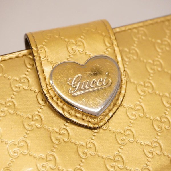 1240001037674 10 Gucci Long Wallet Micro Guccisima Enamel Gold