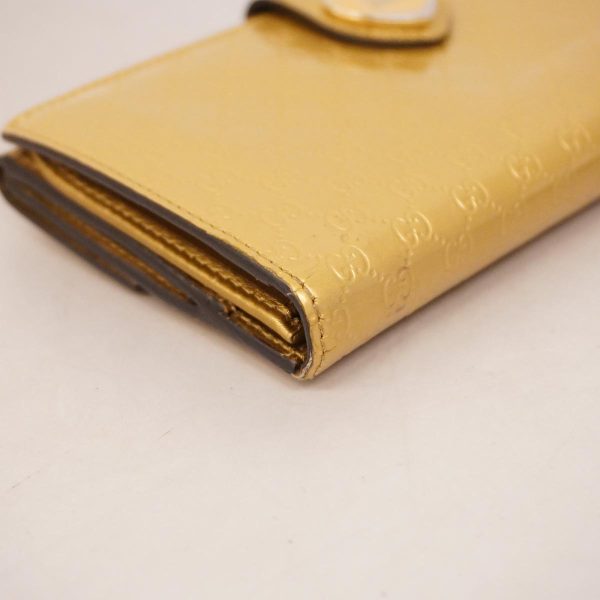 1240001037674 11 Gucci Long Wallet Micro Guccisima Enamel Gold