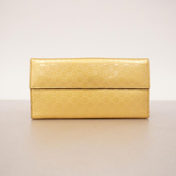 1240001037674 15 Gucci Long Wallet Micro Guccisima Enamel Gold