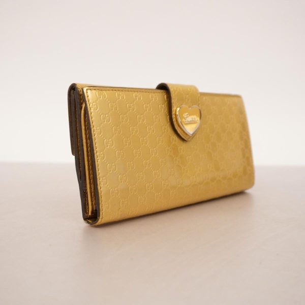 1240001037674 2 Gucci Long Wallet Micro Guccisima Enamel Gold