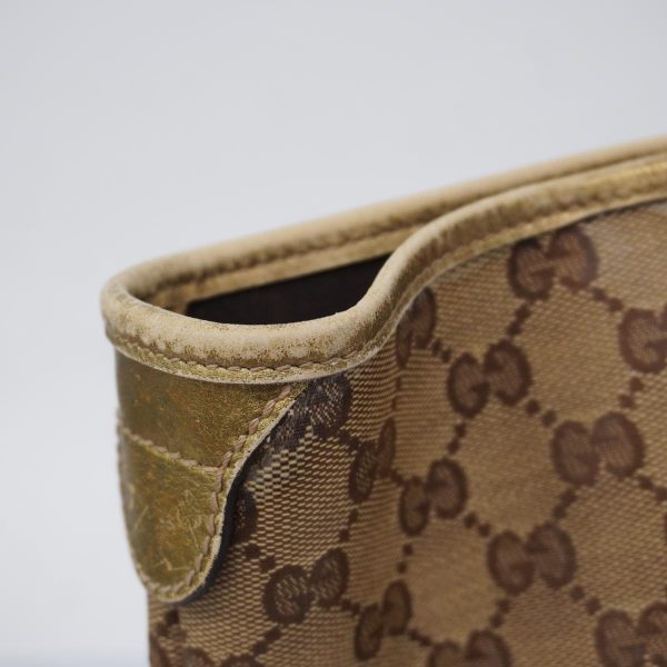 1240001037697 14 Gucci GG Crystal Coated Canvas Tote Bag Brown