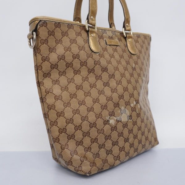 1240001037697 2 Gucci GG Crystal Coated Canvas Tote Bag Brown