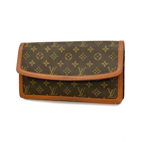 1240001037720 1 Louis Vuitton Clutch Bag Pochette Dame GM Brown