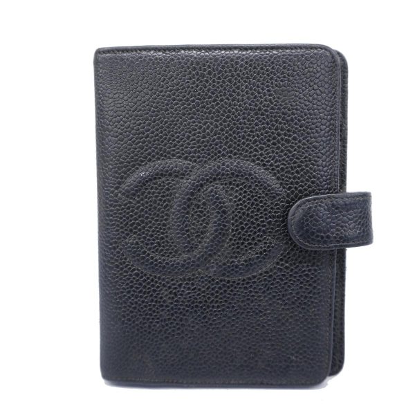 1240001037729 1 Chanel Notebook Cover Caviar Skin Black