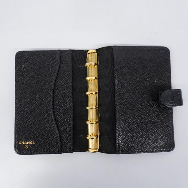 1240001037729 3 Chanel Notebook Cover Caviar Skin Black