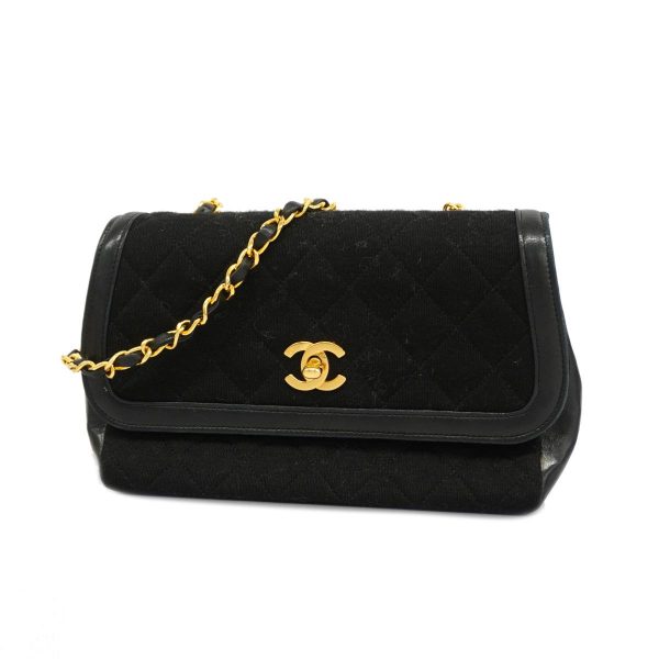 1240001037757 1 1 Chanel Shoulder Bag Matelasse Chain Shoulder Black