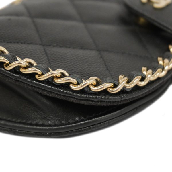 1240001037759 6 Chanel Shoulder Bag Chain Caviar Skin Black