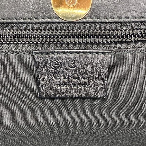 1240001037775 5 Gucci GG Canvas Tote Bag Black Gold Hardware