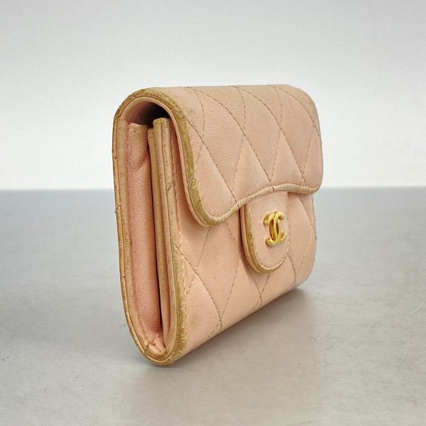 1240001037788 2 Chanel Coin Case Matelasse Lambskin Pink