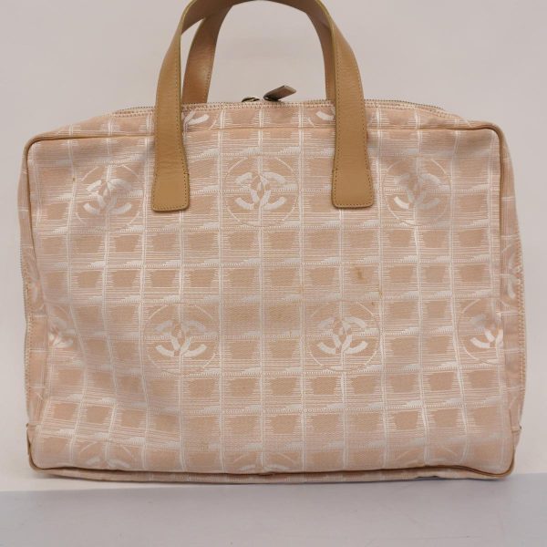 1240001037799 19 Chanel Tote Bag New Travel Nylon Beige