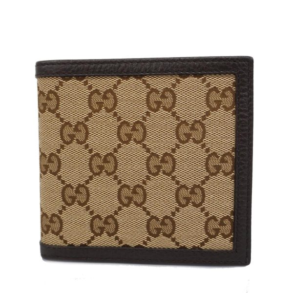 1240001037802 1 Gucci Wallet GG Canvas Brown Beige Silver Hardware