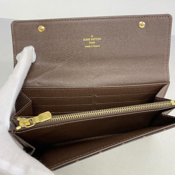 1240001037831 3 Louis Vuitton Long Wallet Portefeuille Sara Ebene