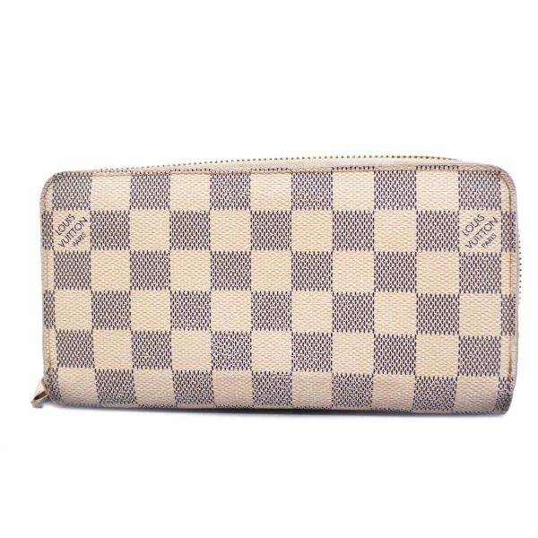 1240001037832 1 Louis Vuitton Long Wallet Damier Zippy White