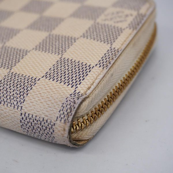 1240001037832 14 Louis Vuitton Long Wallet Damier Zippy White