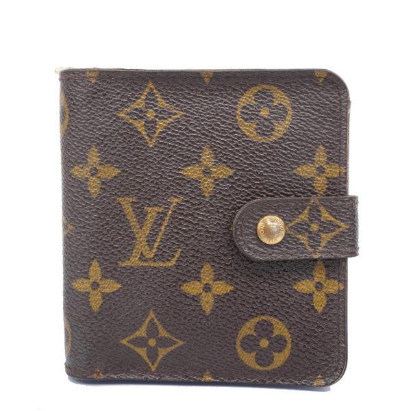 1240001037834 1 Louis Vuitton Wallet Monogram Compact Zip Brown