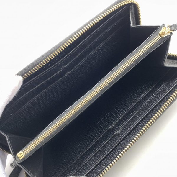 1240001037842 7 Fendi F Is Fendi Long Wallet Round Zipper Black