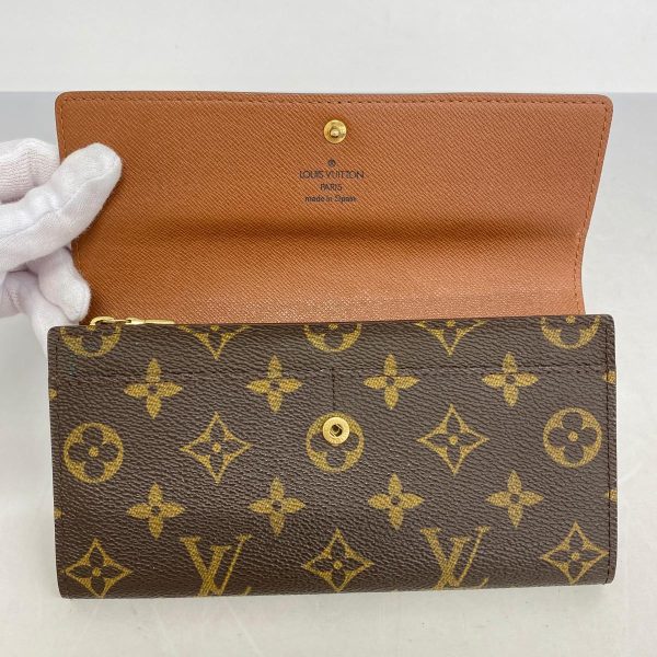 1240001037846 3 Louis Vuitton Long Wallet Porte Mone Credit Brown