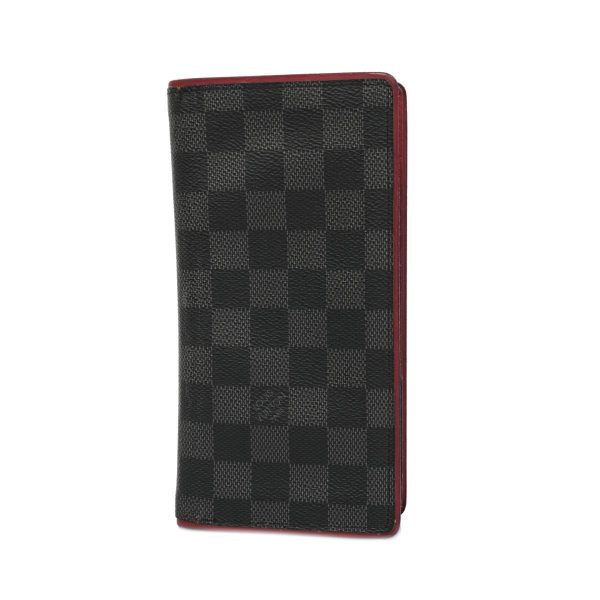 1240001037853 1 Louis Vuitton Long Wallet Plaza Black Gray Red