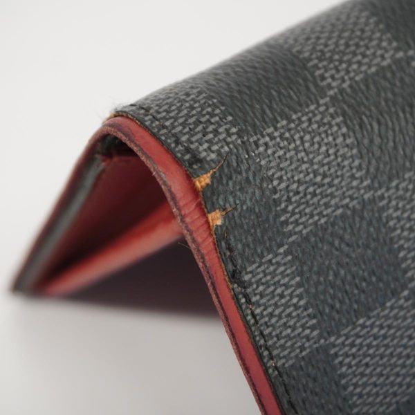 1240001037853 6 Louis Vuitton Long Wallet Plaza Black Gray Red